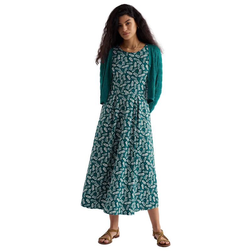 Seasalt Cornwall S/S Veronica Dress - Indigo Leaf Dark Wreckage image number 0